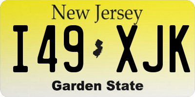 NJ license plate I49XJK