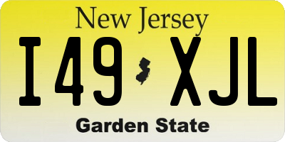 NJ license plate I49XJL