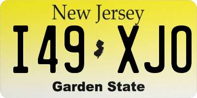 NJ license plate I49XJO
