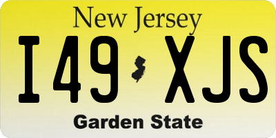 NJ license plate I49XJS