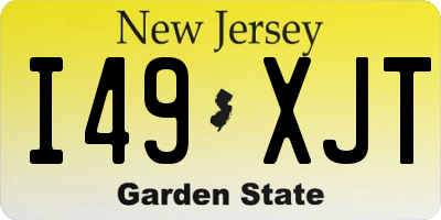 NJ license plate I49XJT