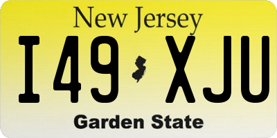 NJ license plate I49XJU