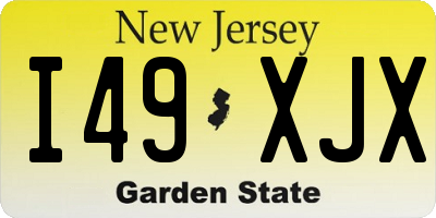 NJ license plate I49XJX
