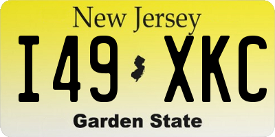 NJ license plate I49XKC