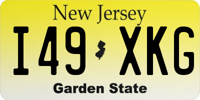 NJ license plate I49XKG
