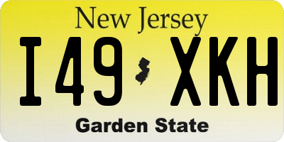 NJ license plate I49XKH