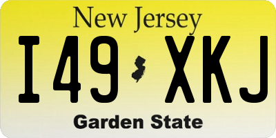 NJ license plate I49XKJ