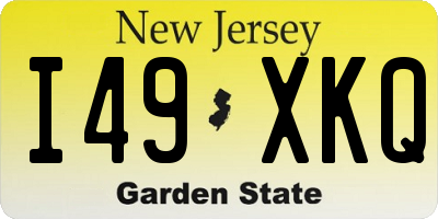 NJ license plate I49XKQ