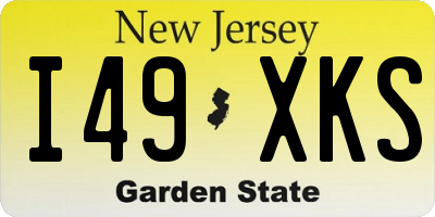 NJ license plate I49XKS