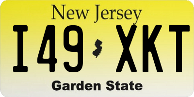 NJ license plate I49XKT
