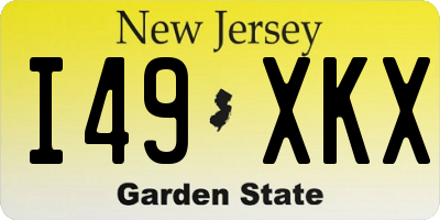 NJ license plate I49XKX