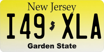 NJ license plate I49XLA