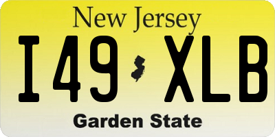 NJ license plate I49XLB