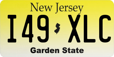 NJ license plate I49XLC