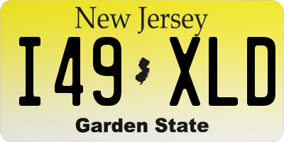NJ license plate I49XLD