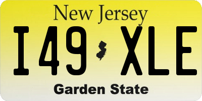NJ license plate I49XLE