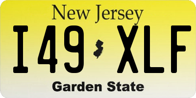 NJ license plate I49XLF