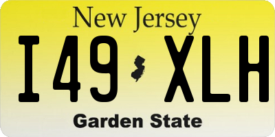 NJ license plate I49XLH
