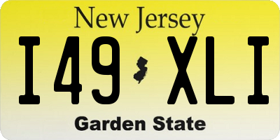 NJ license plate I49XLI