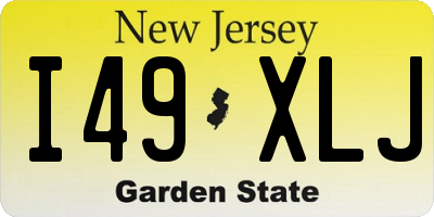 NJ license plate I49XLJ