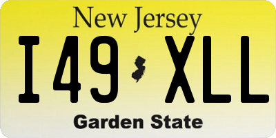 NJ license plate I49XLL