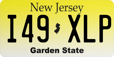 NJ license plate I49XLP