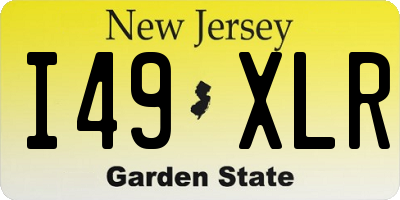 NJ license plate I49XLR