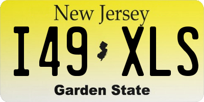NJ license plate I49XLS