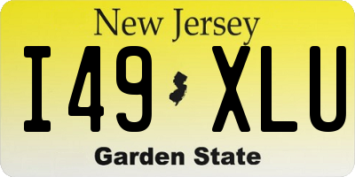 NJ license plate I49XLU