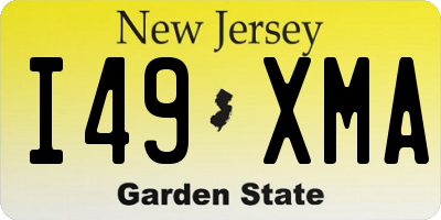 NJ license plate I49XMA