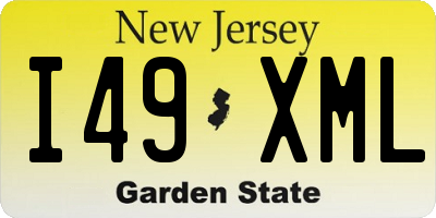 NJ license plate I49XML