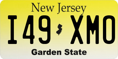 NJ license plate I49XMO