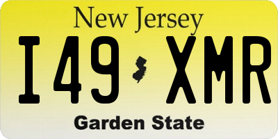 NJ license plate I49XMR