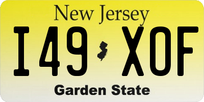 NJ license plate I49XOF