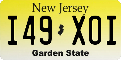 NJ license plate I49XOI