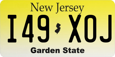 NJ license plate I49XOJ