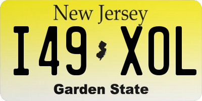 NJ license plate I49XOL