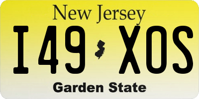 NJ license plate I49XOS
