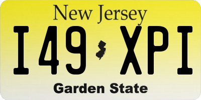 NJ license plate I49XPI