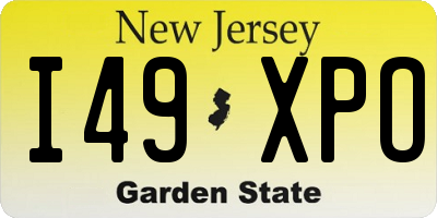 NJ license plate I49XPO