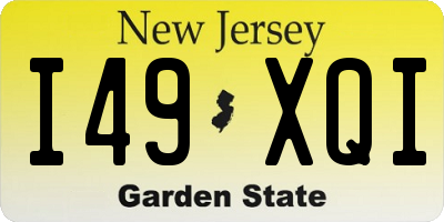 NJ license plate I49XQI