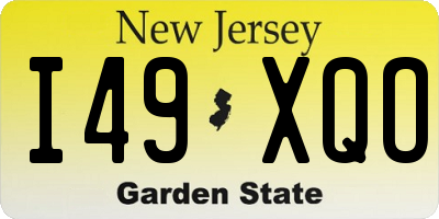 NJ license plate I49XQO