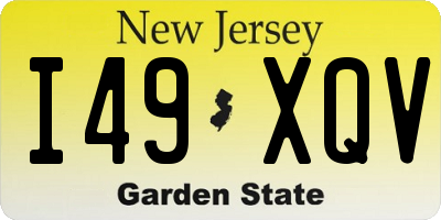 NJ license plate I49XQV