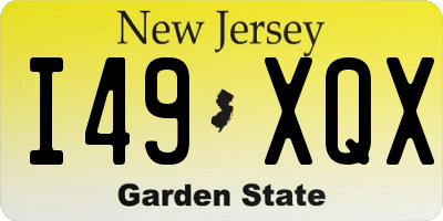 NJ license plate I49XQX