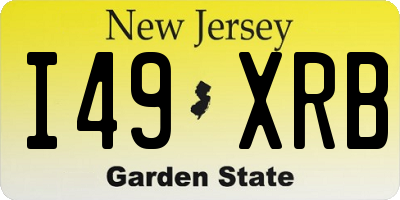NJ license plate I49XRB