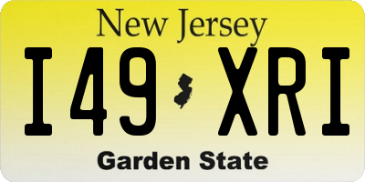 NJ license plate I49XRI