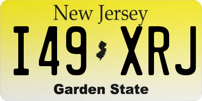 NJ license plate I49XRJ