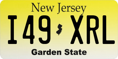 NJ license plate I49XRL