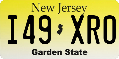 NJ license plate I49XRO