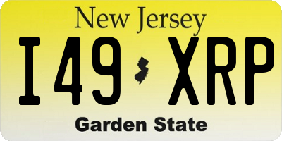 NJ license plate I49XRP